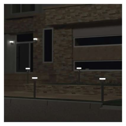 LED napelemes lámpa érzékelővel LED/2W/3,7V 1200 mAh IP44 50 cm