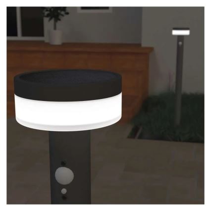 LED napelemes lámpa érzékelővel LED/2W/3,7V 1200 mAh IP44 80 cm