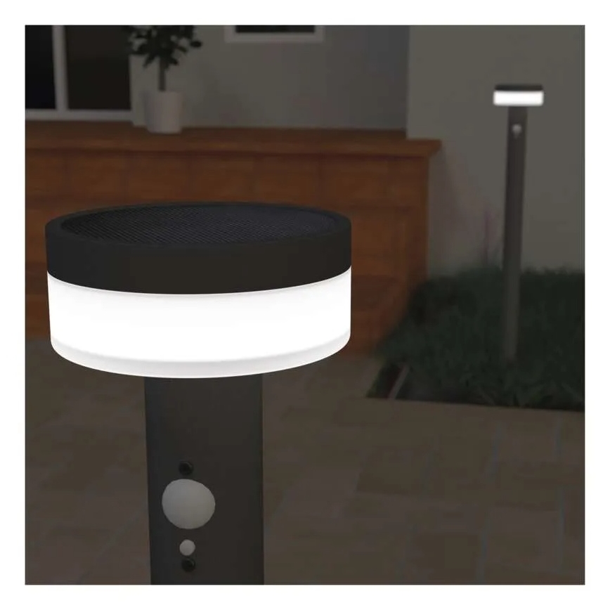 LED napelemes lámpa érzékelővel LED/2W/3,7V 1200 mAh IP44 80 cm