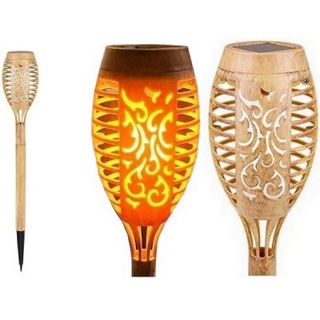 LED napelemes lámpatest MINISPARK BAMBOO LED/1,8W/5,5V IP44 600 mAh bézs