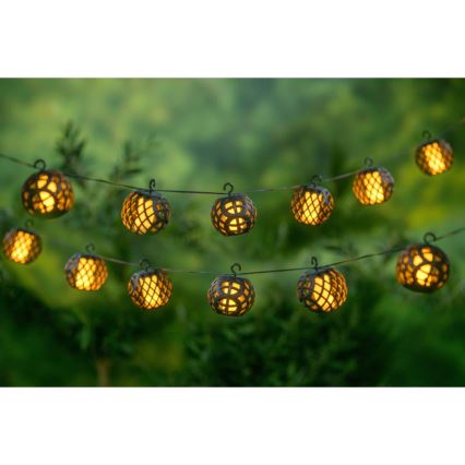 LED Napelemes lánc 3,8 m 8xLED/1,2V 600 mAh