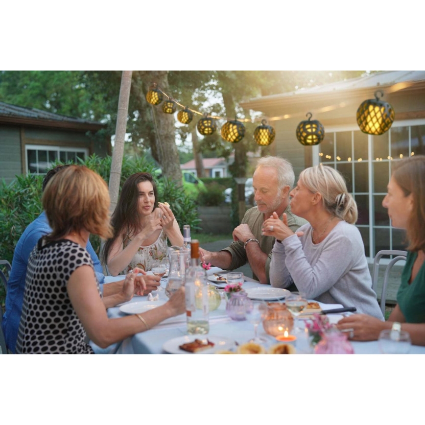 LED Napelemes lánc 3,8 m 8xLED/1,2V 600 mAh