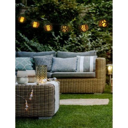 LED Napelemes lánc 3,8 m 8xLED/1,2V 600 mAh