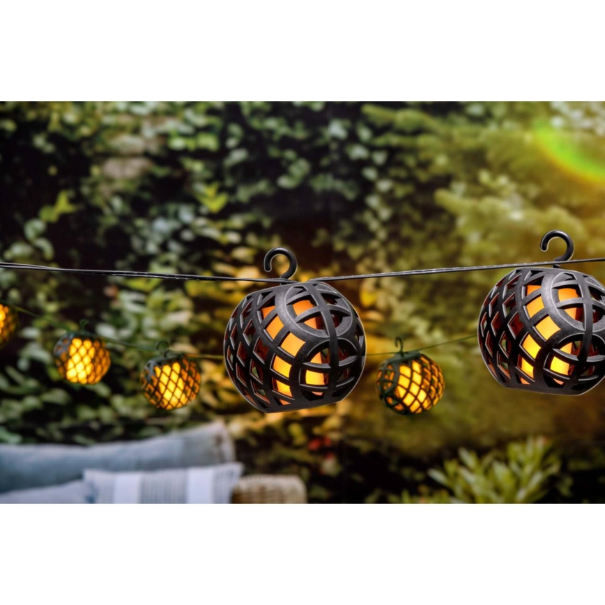 LED Napelemes lánc 3,8 m 8xLED/1,2V 600 mAh