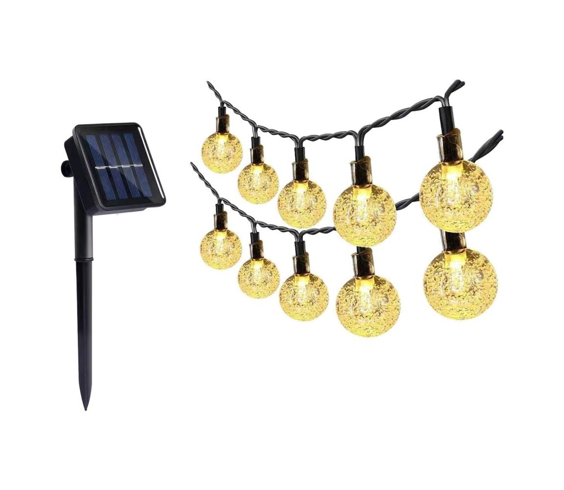 LED napelemes lánc 30xLED/0,12W/1,2V 1xAA 3000K IP44 400 mAh KTLAA30CB