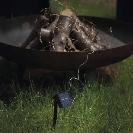 LED Napelemes fényfüzér LED/2,4W/1,2V 1xAA 15 m IP44 3000K 600 mAh