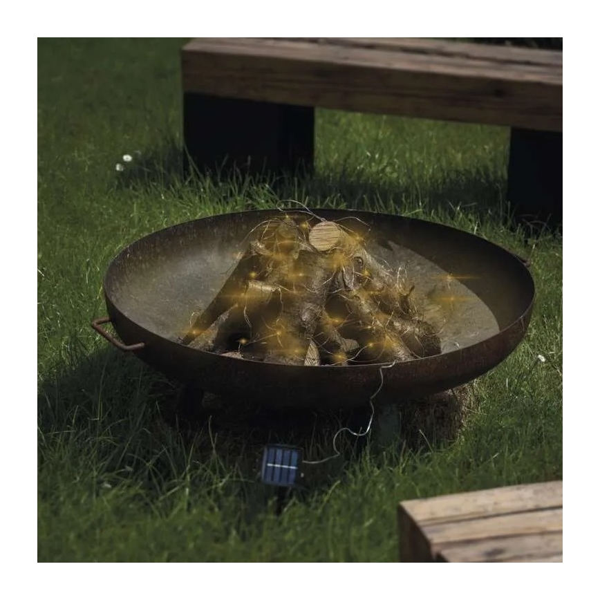 LED Napelemes fényfüzér LED/2,4W/1,2V 1xAA 15 m IP44 3000K 600 mAh