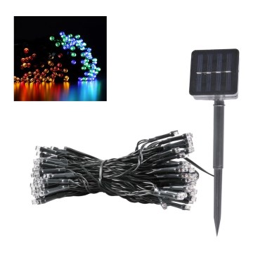 LED Napelemes lánc SHINE MULTI 100xLED/1,2V 11,9 m IP44