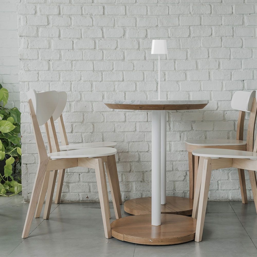 LED Napelemes dimmelhető mágneses érintős újratölthető asztali lámpa LED/5W/5V 3000-6000K 3600 mAh IP65 fehér