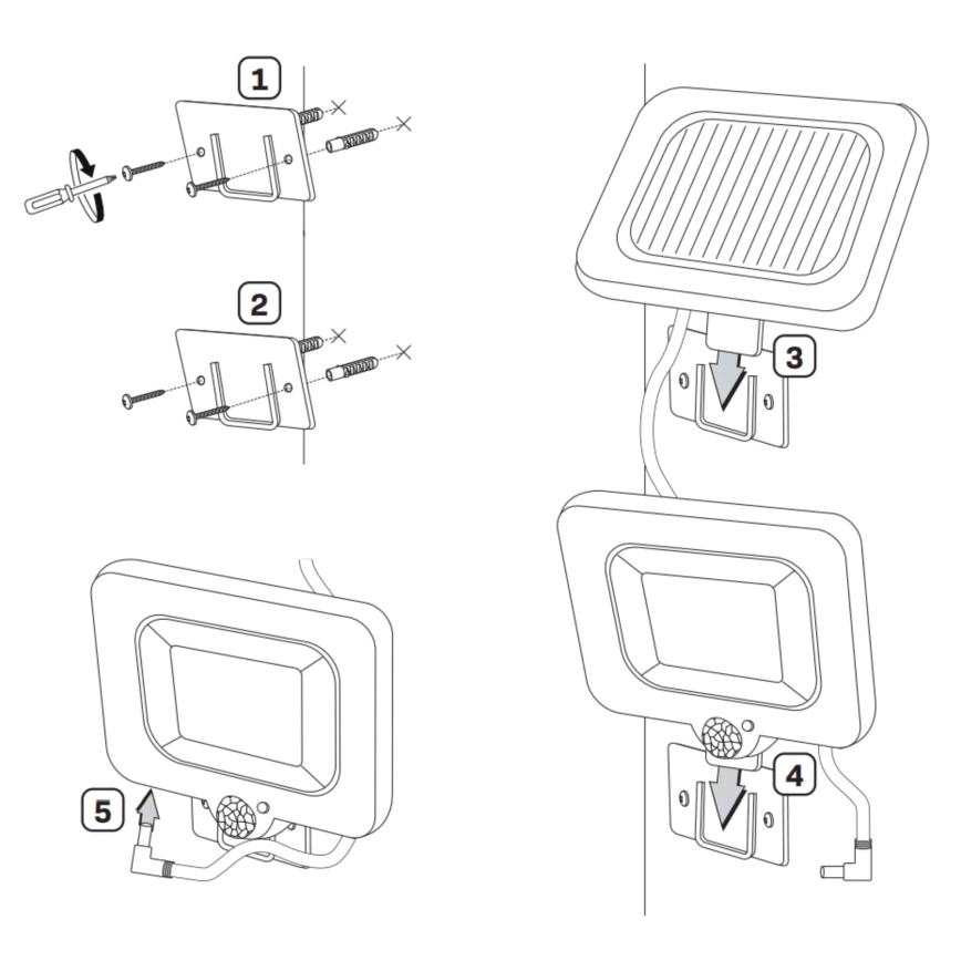 LED napelemes reflektor DUO érzékelővel LED/1W/3,7V 1200 mAh IP44