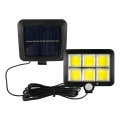 LED napelemes reflektor érzékelővel LED/1,5W/3,7V 6000K IP44 1200 mAh