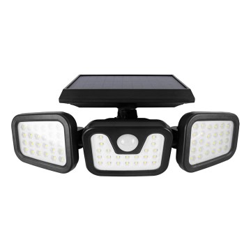 LED napelemes reflektor érzékelővel LED/1,5W/3,7V 6000K IP44 2400 mAh