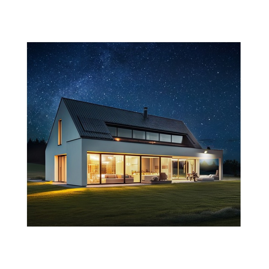 LED-dimmelhető napelemes reflektor érzékelővel LED/10W/3,7V 3000/4000K IP65 3600 mAh + távirányító
