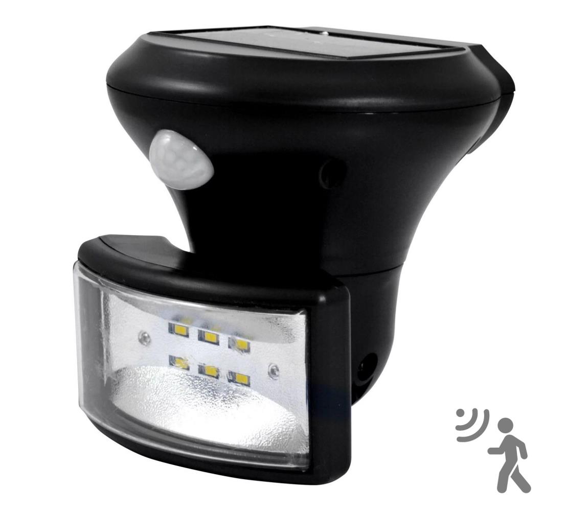 LED napelemes reflektor érzékelővel LED/5W/3,7V IP44