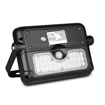 LED napelemes reflektor érzékelővel LED/5W/3,7V IP65 4000K 3000 mAh