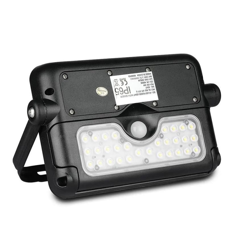 LED napelemes reflektor érzékelővel LED/5W/3,7V IP65 4000K 3000 mAh