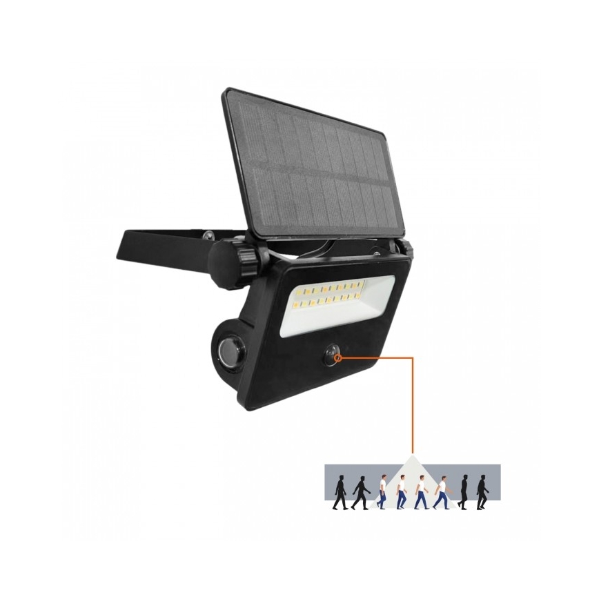 LED napelemes reflektor NCS G2 érzékelővel LED/10W/3,7V 3000/4000/6500K IP54 1800 mAh