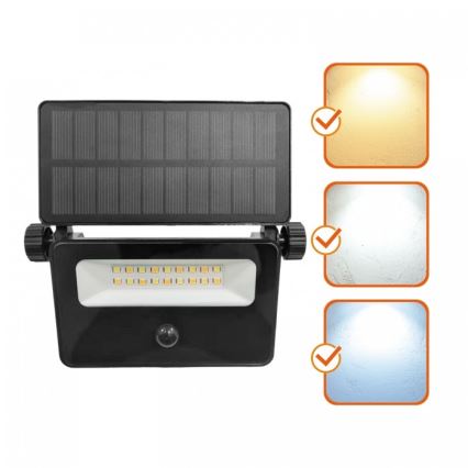 LED napelemes reflektor NCS G2 érzékelővel LED/10W/3,7V 3000/4000/6500K IP54 1800 mAh