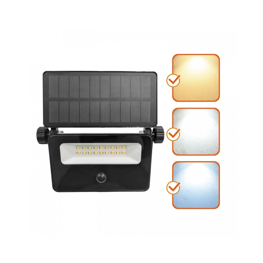 LED napelemes reflektor NCS G2 érzékelővel LED/10W/3,7V 3000/4000/6500K IP54 1800 mAh