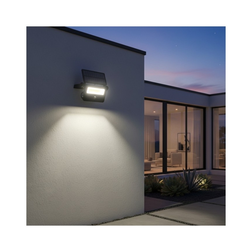 LED napelemes reflektor érzékelővel NCS G2 LED/20W/3,7V 3000/4000/6500K IP54 2600 mAh
