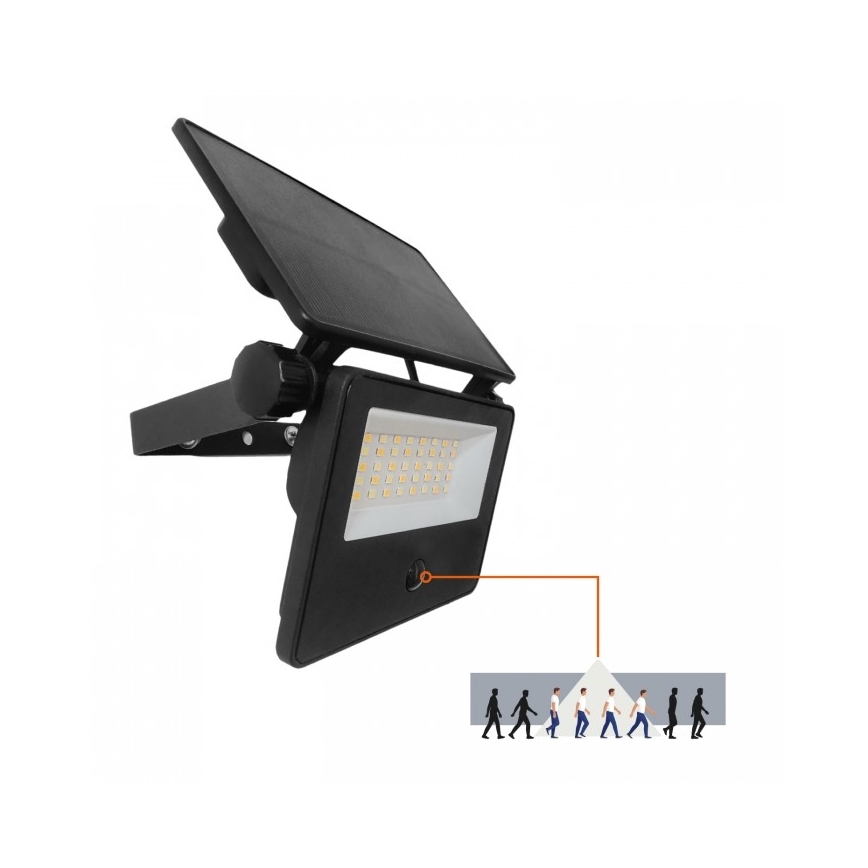 LED napelemes reflektor érzékelővel NCS G2 LED/20W/3,7V 3000/4000/6500K IP54 2600 mAh