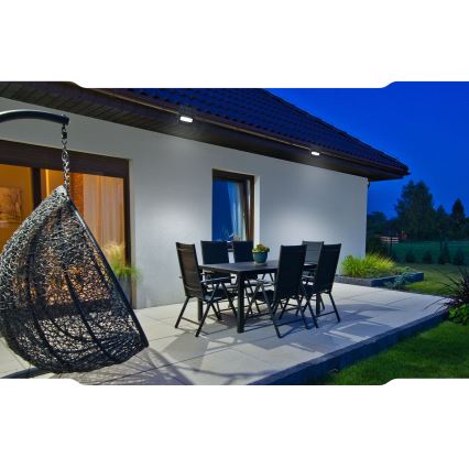 LED Napelemes reflektor mozgás- és szürkületérzékelővel NOCTIS LED/2W/1800 mAh 3,7V 6000K IP65