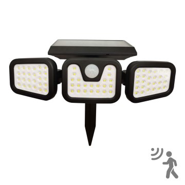 LED napelemes reflektor érzékelővel TRIO LED/0,6W/3,7V 1200 mAh IP44