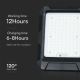 LED Napelemes reflektor LED/10W/3,7V IP65 4000K fekete + távirányítás