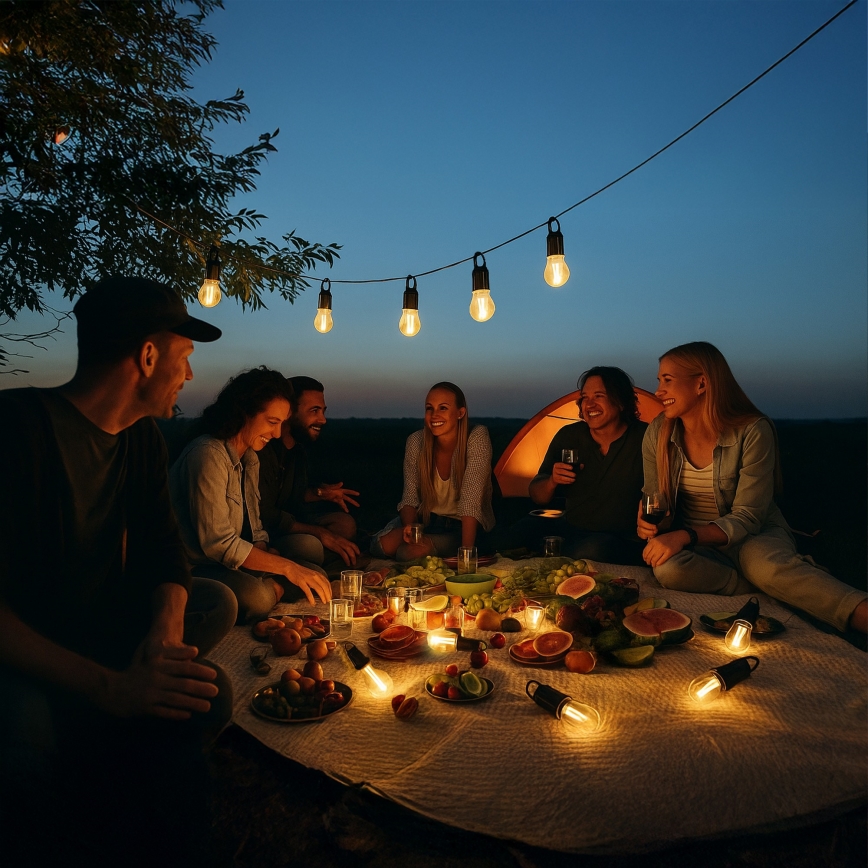 LED napelemes tölthető lámpa LUMINA LUMO LED/USB 300 mAh fekete
