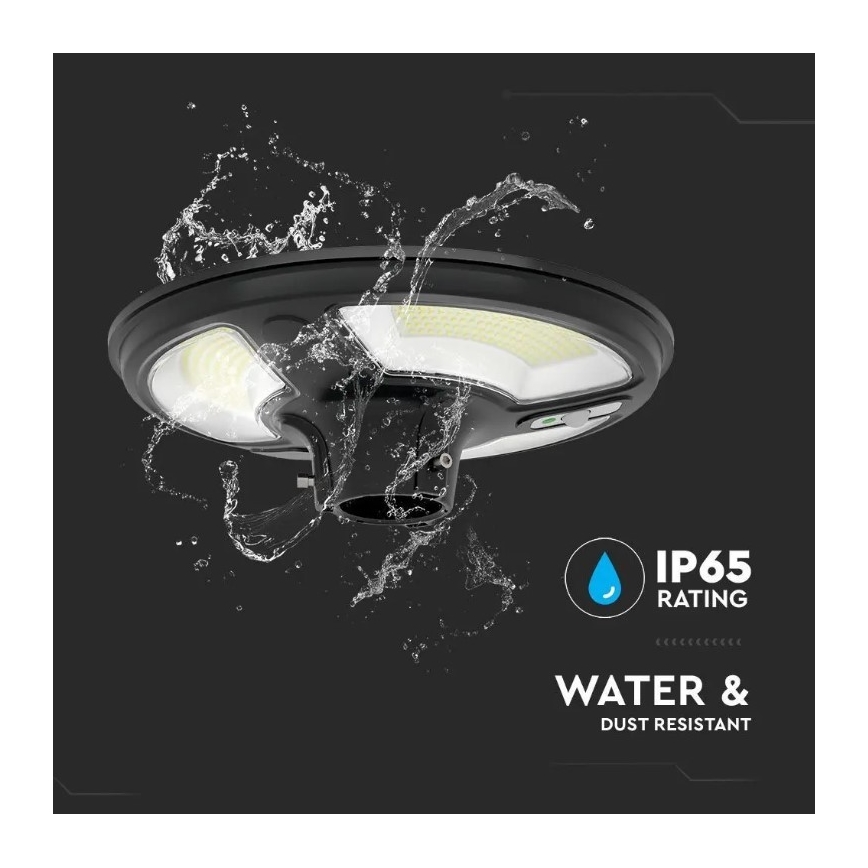 LED Napelemes utcai lámpa érzékelővel LED/10W/3,2V 6500K IP65 25000 mAh + távirányítás