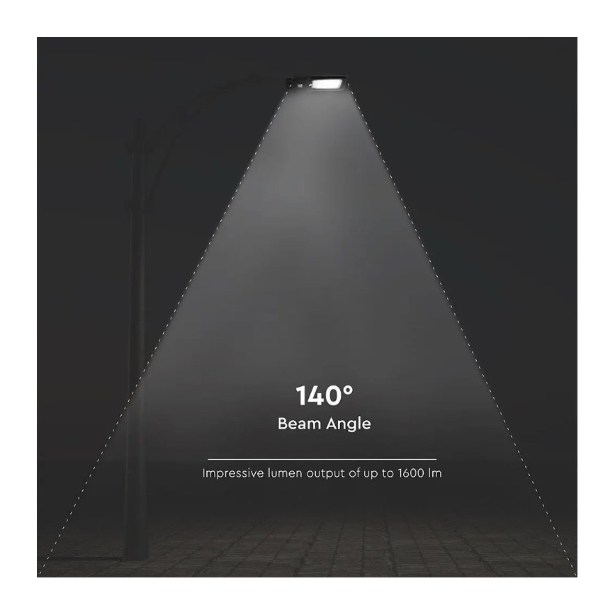 LED Napelemes utcai lámpa érzékelővel LED/15W/7,4V 4000K IP65 10800 mAh
