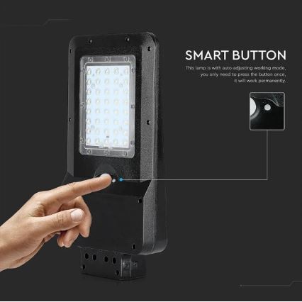 LED Napelemes utcai lámpa érzékelővel LED/15W/7,4V 4000K IP65 10800 mAh