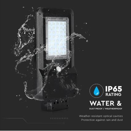 LED Napelemes utcai lámpa érzékelővel LED/15W/7,4V 4000K IP65 10800 mAh