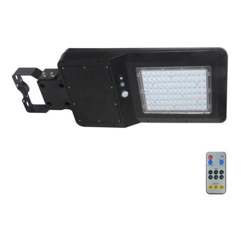 LED napelemes utcai lámpa érzékelővel LED/40W/9,6V IP65 4000K + távirányítás