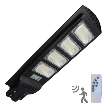 LED Napelemes utcai lámpa érzékelővel STREET LED/15W/3,2V 15000 mAh IP65 + távirányítás