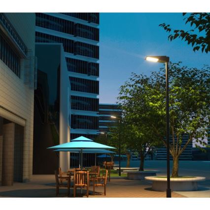 LED dimmelhető napelemes utcai lámpa érzékelővel STREET LED/30W/9,6V 3000/4000K 6000 mAh IP65 + távirányító