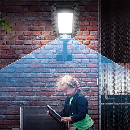 LED napelemes utcai lámpa érzékelővel LED/2,5W/3,7V IP65 + távirányítóval