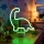 LED neon asztali dekoráció, 2 W, 3×AA/USB, dinoszaurusz
