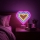 LED neon asztali dekoráció LED/2W/3xAA USB szív