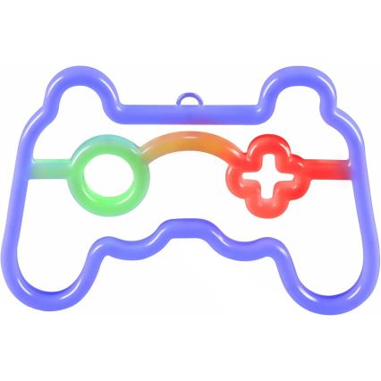 LED Neon fali dekoráció GAME LED/3W/3xAA USB kék