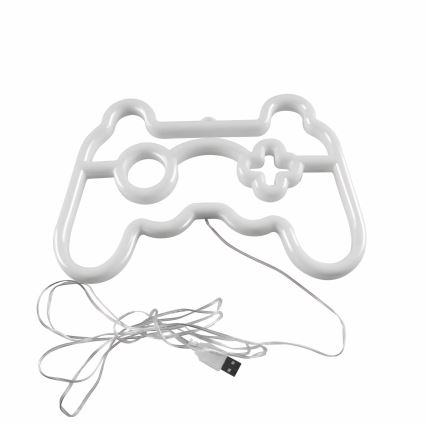 LED Neon fali dekoráció GAME LED/3W/3xAA USB kék