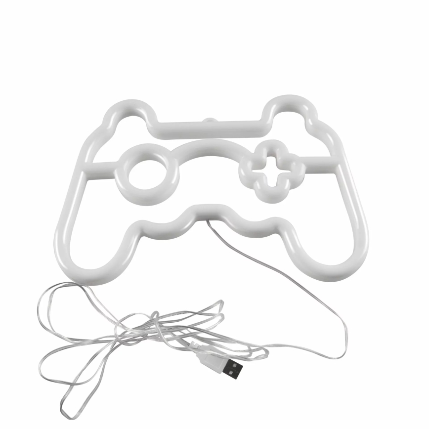 LED Neon fali dekoráció GAME LED/3W/3xAA USB kék