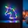 LED neon unikornis asztali dekoráció LED/2W/3xAA USB