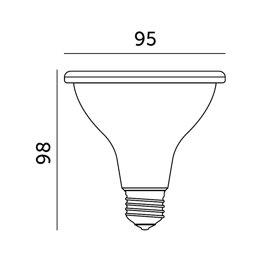 LED Növénynevelő izzó VITABLOOM E27/9W/230V 1200K fekete - Brilagi
