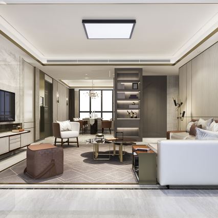 LED Panel LED/60W/230V 4000K 60x60 cm fekete
