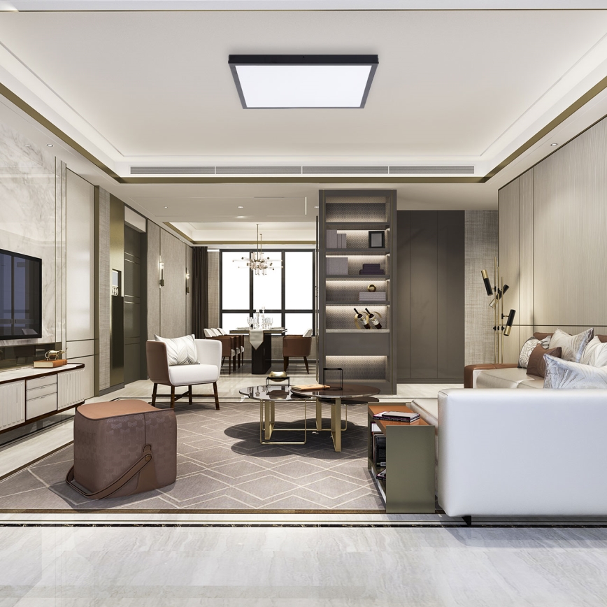 LED Panel LED/60W/230V 4000K 60x60 cm fekete