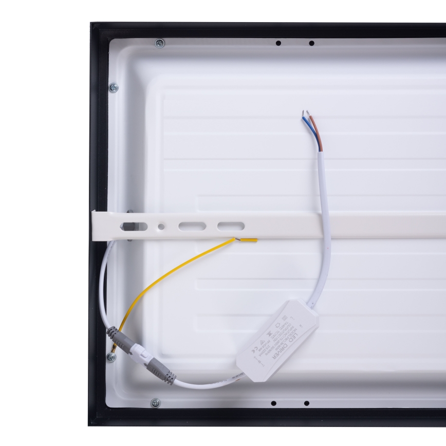 LED Panel LED/60W/230V 4000K 60x60 cm fekete