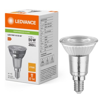 LED PAR16 reflektorizzó E14/4,5W/230V 2700K 36° - Ledvance
