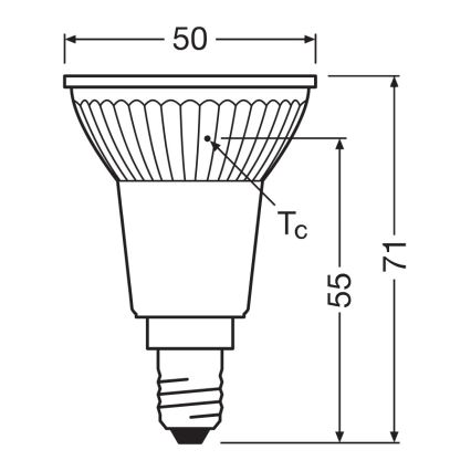 LED PAR16 reflektorizzó E14/4,5W/230V 2700K 36° - Ledvance