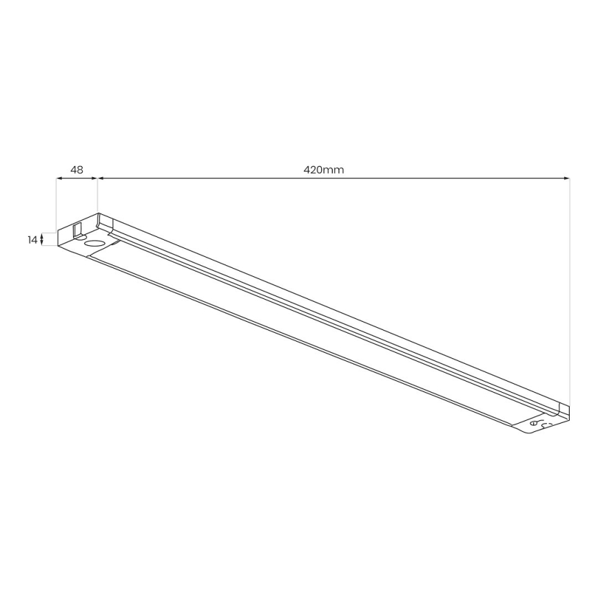 LED aláépíthető lámpatest LED/12W/230V 2700/3000/4000/5000/5700K 42 cm fehér